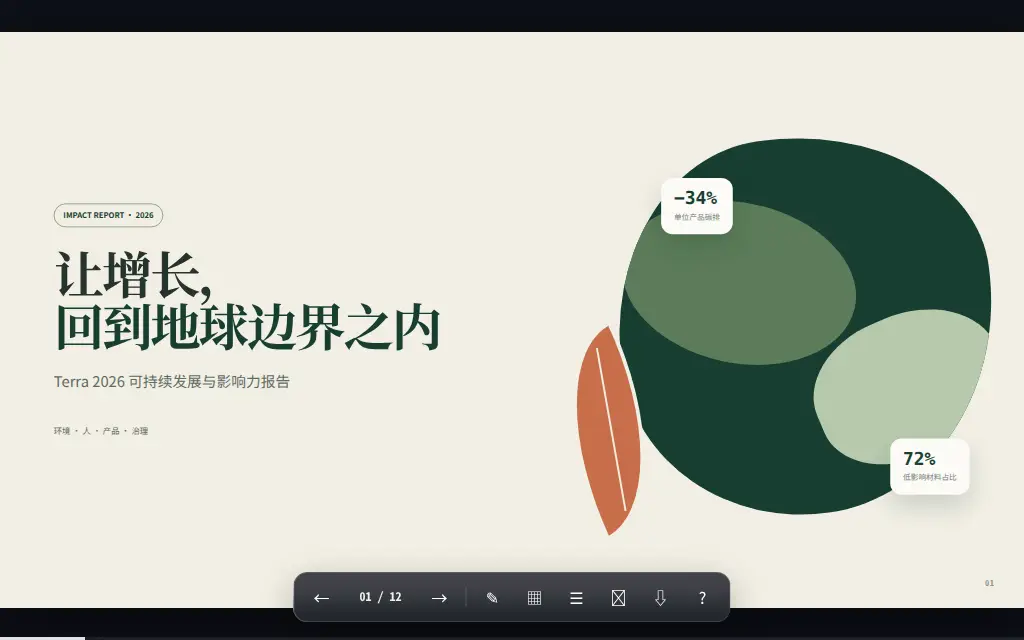 可持续发展影响力报告 的作品预览