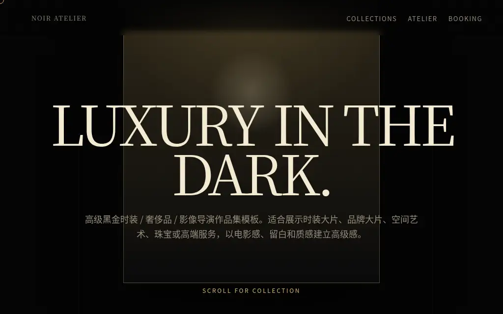 高级黑金时装风作品集 的作品预览